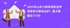 2025年山东力明科技职业学院录取分数线出炉!最大降幅达157分