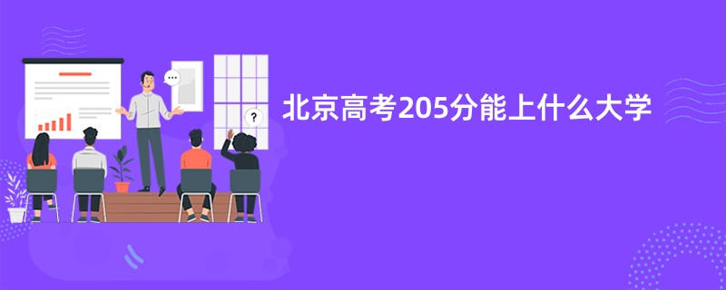 北京高考205分能上什么大学
