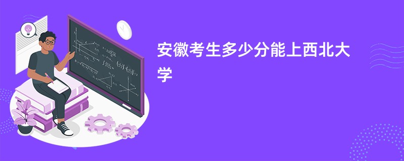安徽考生多少分能上西北大学