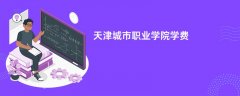 天津城市职业学院学费多少钱一年(2026收费标准明细)