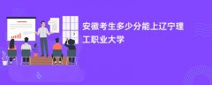 安徽高考多少分可以上辽宁理工职业大学(2026录取分数线预测)