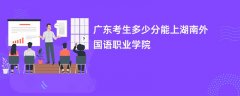 2026广东高考多少分可以上湖南外国语职业学院（录取分数线预测）