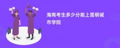 2026海南高考多少分能上昆明城市学院（录取分数线预测）