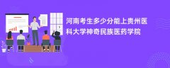 河南新高考多少分可以上贵州医科大学神奇民族医药学院(2026录取分数线预测)
