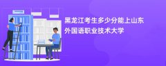 黑龙江高考多少分能上山东外国语职业技术大学(2026录取分数线预测)