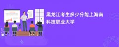 黑龙江高考多少分可以上海南科技职业大学(2026录取分数线预测)