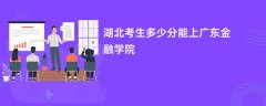 2026湖北高考多少分可以上广东金融学院(录取分数线预测)