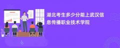 湖北高考多少分可以上武汉信息传播职业技术学院(2026录取分数线预测)