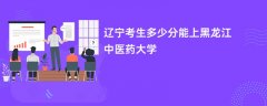 2026辽宁高考多少分可以上黑龙江中医药大学(录取分数线预测)