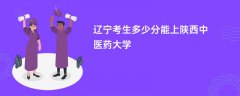 2026辽宁高考多少分能上陕西中医药大学(录取分数线预测)