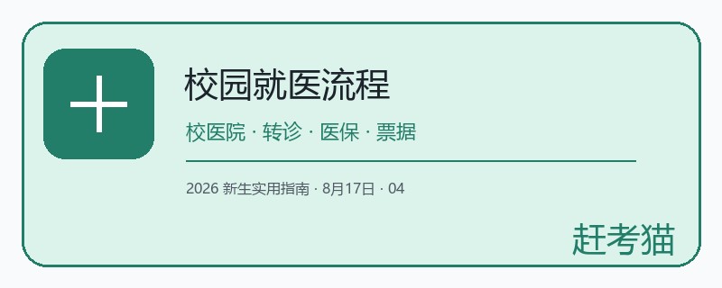 大学新生在校看病怎么走流程？校医院、转诊、医保和票据留存