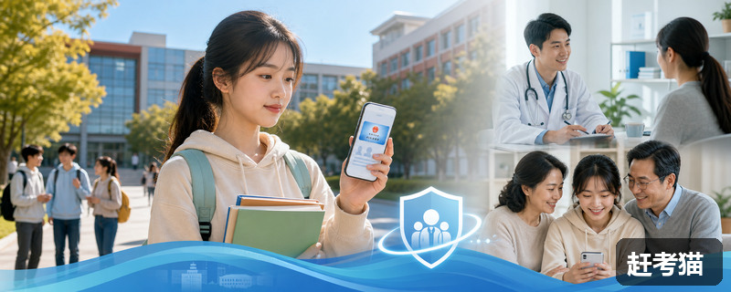 赶考猫大学新生医保参保衔接图